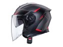 CABERG KASK OTWARTY JET OTWARTY FLYON II BOSS BLACK/GREY/RED MAT XL