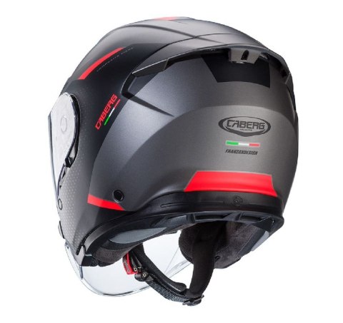 CABERG KASK OTWARTY JET OTWARTY FLYON II BOSS BLACK/GREY/RED MAT XL
