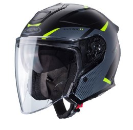 CABERG KASK OTWARTY JET OTWARTY FLYON II BOSS BLACK/GREY/ŻÓŁTY FLUO MAT M