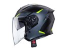 CABERG KASK OTWARTY JET OTWARTY FLYON II BOSS BLACK/GREY/ŻÓŁTY FLUO MAT M
