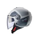 CABERG KASK OTWARTY JET Z BLENDĄ RIVIERA V4X ALPHA PIASKOWY/GREY MAT L