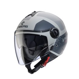 CABERG KASK OTWARTY JET Z BLENDĄ RIVIERA V4X ALPHA PIASKOWY/GREY MAT M