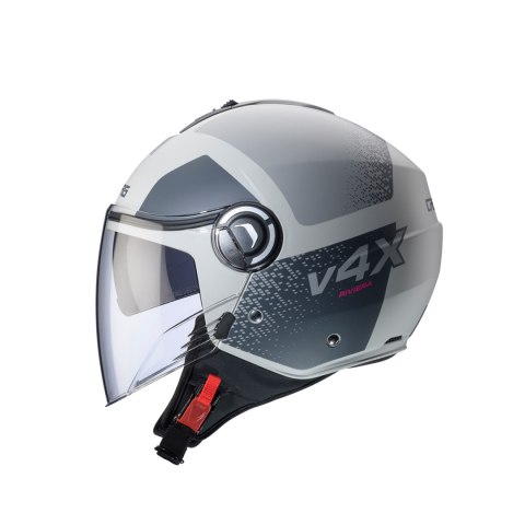 CABERG KASK OTWARTY JET Z BLENDĄ RIVIERA V4X ALPHA PIASKOWY/GREY MAT M