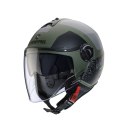 CABERG KASK OTWARTY JET Z BLENDĄ RIVIERA V4X ALPHA GREEN/BLACK/GREY MAT L