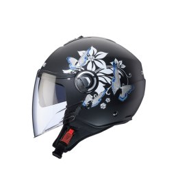 CABERG KASK OTWARTY JET Z BLENDĄ RIVIERA V4X MIA MAT KWIATY MOTYLE M