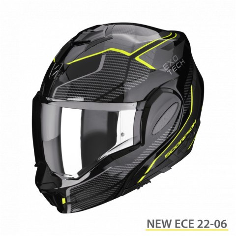 SCORPION KASK SZCZĘKOWY SZCZĘKA DO TYŁU EXO-TECH ANIMO NEON FLUO L
