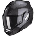 SCORPION KASK SZCZĘKOWY SZCZĘKA DO TYŁU EXO-TECH CARBON SOLID POŁYSK KARBON XXL