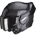 SCORPION KASK SZCZĘKOWY SZCZĘKA DO TYŁU EXO-TECH CARBON SOLID POŁYSK KARBON XXL