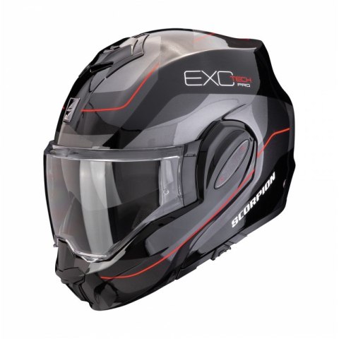 SCORPION KASK SZCZĘKOWY SZCZĘKA DO TYŁU EXO-TECH PRO COMMUTA BK-S-RD M SCORPION KASK SZCZĘKOWY SZCZĘKA DO TYŁU EXO-TECH PRO COMMUTA BK-S-RD M