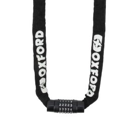 OXFORD ŁAŃCUCH ZABEZPIECZENIE ANTYKRADZIEŻOWE COMBI CHAIN 8, 8MMX1.5M ZAMKNIĘCIE NA SZYFR