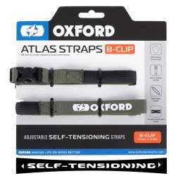 OXFORD PASY TRANSPORTOWE ATLAS B-CLIP 17MM X 2M 2 SZTUKI W ZESTAWIE KHAKI