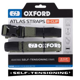 OXFORD PASY TRANSPORTOWE ATLAS B-CLIP 26MMX1.2M 2 SZTUKI W ZESTAWIE KHAKI