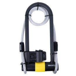 OXFORD ZABEZPIECZENIE ANTYKRADZIEŻOWE KŁÓDKA MAGNUM DUO U-LOCK Z UCHWYTEM I LINKĄ 177X340MM