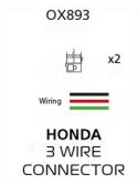 OXFORD ZŁĄCZE PRZEWÓD PRZEJŚCIÓWKA KABEL PRZEDŁUŻACZ KIERUNKOWSKAZÓW LED I ŻARÓWKOWYCH DO KOSTKI OEM ZŁACZE TRZY