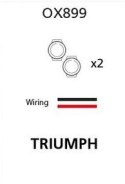 OXFORD ZŁĄCZE PRZEWÓD PRZEJŚCIÓWKA KABEL PRZEDŁUŻACZ KIERUNKOWSKAZÓW LED I ŻARÓWKOWYCH DO KOSTKI OEM TRIUMPH