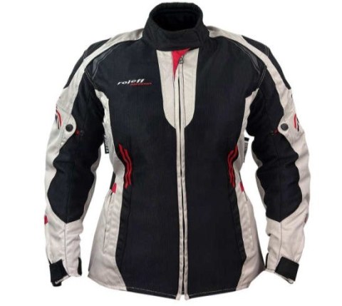 ROLEFF KURTKA TEKSTYŁ LETNIA MESH DAMSKA LADY BLACK/BEŻOWY/RED XL