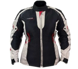 ROLEFF KURTKA TEKSTYŁ LETNIA MESH DAMSKA LADY BLACK/BEŻOWY/RED S