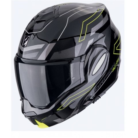 SCORPION KASK SZCZĘKOWY SZCZĘKA DO TYŁU EXO-TECH EVO CONQUER NEON FLUO XXL