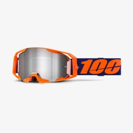 100 PROCENT GOGLE ARMATIC NEON ORANGE - MIRROR SILVER FLASH LENS -