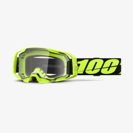 100 PROCENT GOGLE ARMATIC NEON YELLOW - CLEAR LENS -