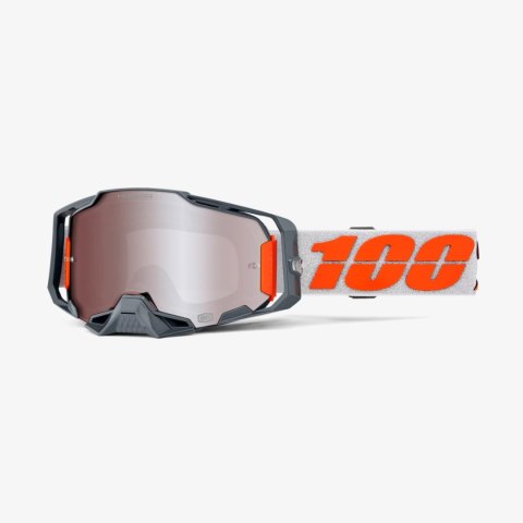 100 PROCENT GOGLE ARMEGA HIPER SILVER - MIRROR SILVER FLASH LENS -