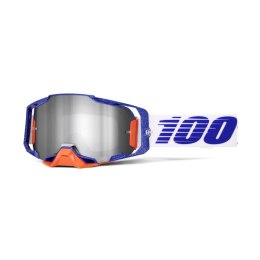 100 PROCENT GOGLE ARMEGA LAVINGAAD - MIRROR SILVER FLASH LENS -