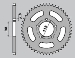 PBR ZĘBATKA TYŁ 893 60 C45 KTM SX 60/65 ŁAŃC.420 JTR894.60