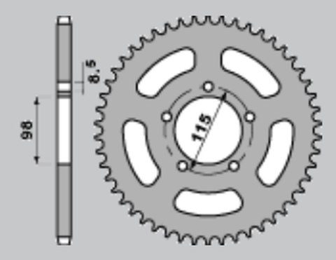 PBR ZĘBATKA TYŁ 893 60 C45 KTM SX 60/65 ŁAŃC.420 JTR894.60 PBR ZĘBATKA TYŁ 893 60 C45 KTM SX 60/65 ŁAŃC.420 JTR894.60