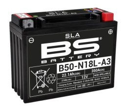 BS AKUMULATOR B50-N18L-A3 Y50-N18L-A3 12V 20AH 205X90X162 OBSŁUGOWY -ELEKTR
