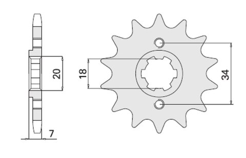 CHT ZĘBATKA PRZEDNIA 329 13 HONDA MTX 125R CA125