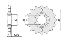 CHT ZĘBATKA PRZEDNIA 339 16 HONDA VFR 800 02-13