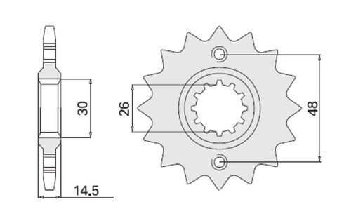 CHT ZĘBATKA PRZEDNIA 339 16 HONDA VFR 800 02-13 CHT ZĘBATKA PRZEDNIA 339 16 HONDA VFR 800 02-13