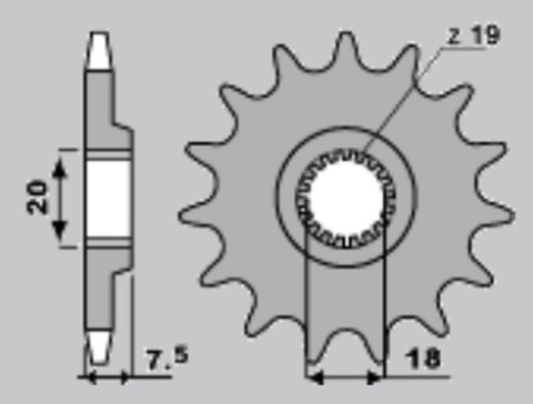 CHT ZĘBATKA PRZEDNIA 340 13 A4250326130