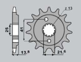 CHT ZĘBATKA PRZEDNIA 346 16 HONDA VT 600C 90-04 XR