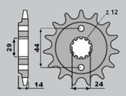 CHT ZĘBATKA PRZÓD 348 15 XRV750 90-03 A4240314150