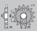CHT ZĘBATKA PRZEDNIA 348 16 HONDA XRV 750 AFRICA