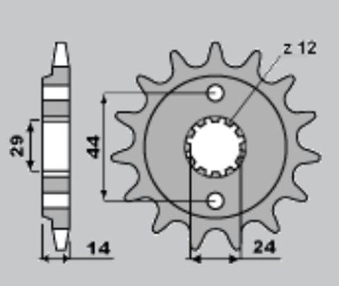 CHT ZĘBATKA PRZEDNIA 348 16 HONDA XRV 750 AFRICA CHT ZĘBATKA PRZEDNIA 348 16 HONDA XRV 750 AFRICA