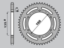 CHT ZĘBATKA TYLNA 3552 43 APRILIA PEGASO 600 5-43