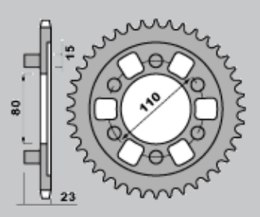 CHT ZĘBATKA TYLNA 3555 38 APRILIA AF1 125 90-93
