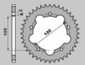 CHT ZĘBATKA TYLNA 3565 51 APRILIA RX 50 92-98