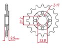 GROSSKOPF ZĘBATKA PRZEDNIA 342 12 HONDA CR 250 88
