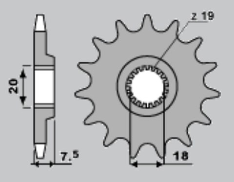 JR ZĘBATKA PRZEDNIA 13 HONDA CR 125 87-03 JR ZĘBATKA PRZEDNIA 13 HONDA CR 125 87-03