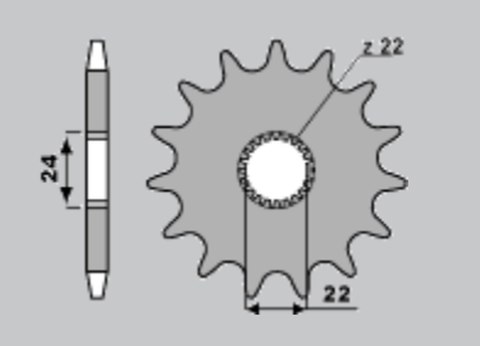 CHT ZĘBATKA PRZEDNIA 14 APRILIA 125 RX 90-02 RS125 CHT ZĘBATKA PRZEDNIA 14 APRILIA 125 RX 90-02 RS125