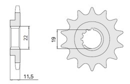 CHT ZĘBATKA PRZEDNIA 4101 16 SUZUKI DR 125 85-00