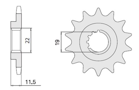 CHT ZĘBATKA PRZEDNIA 4101 16 SUZUKI DR 125 85-00 CHT ZĘBATKA PRZEDNIA 4101 16 SUZUKI DR 125 85-00