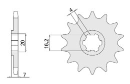CHT ZĘBATKA PRZEDNIA 413 12 SUZUKI TS50X 84-96 RMX