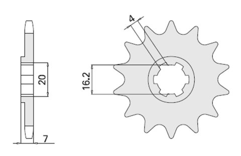 CHT ZĘBATKA PRZEDNIA 413 12 SUZUKI TS50X 84-96 RMX CHT ZĘBATKA PRZEDNIA 413 12 SUZUKI TS50X 84-96 RMX