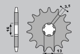 CHT ZĘBATKA PRZEDNIA 11 SUZUKI TS 50 YAMAHA DT50