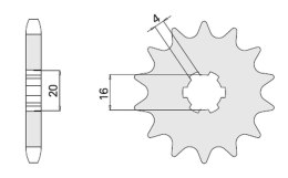 CHT ZĘBATKA PRZEDNIA 416 15 A4250416150