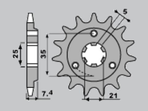 CHT ZĘBATKA PRZEDNIA 15 SUZUKI DR 600 650 437-15 CHT ZĘBATKA PRZEDNIA 15 SUZUKI DR 600 650 437-15
